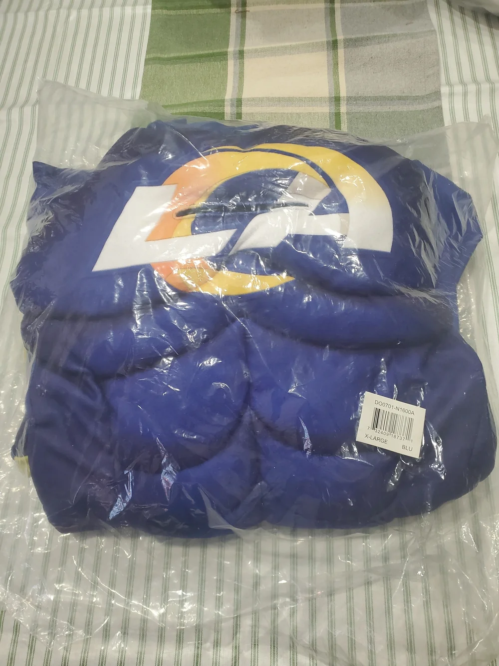 NFL Blue & Yellow Muscle Hoodie Jumpsuit Superhero Costume
